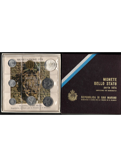 1974 - Conf. Zecca - Focolare Domestico San Marino  con 500 Lire in Argento